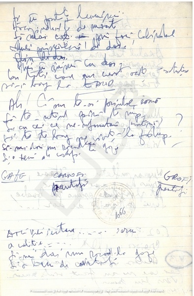 M-1063-1075-9 - 12 File de caiet cu ciorne de poezii. ALEXANDRU MIRCESCU